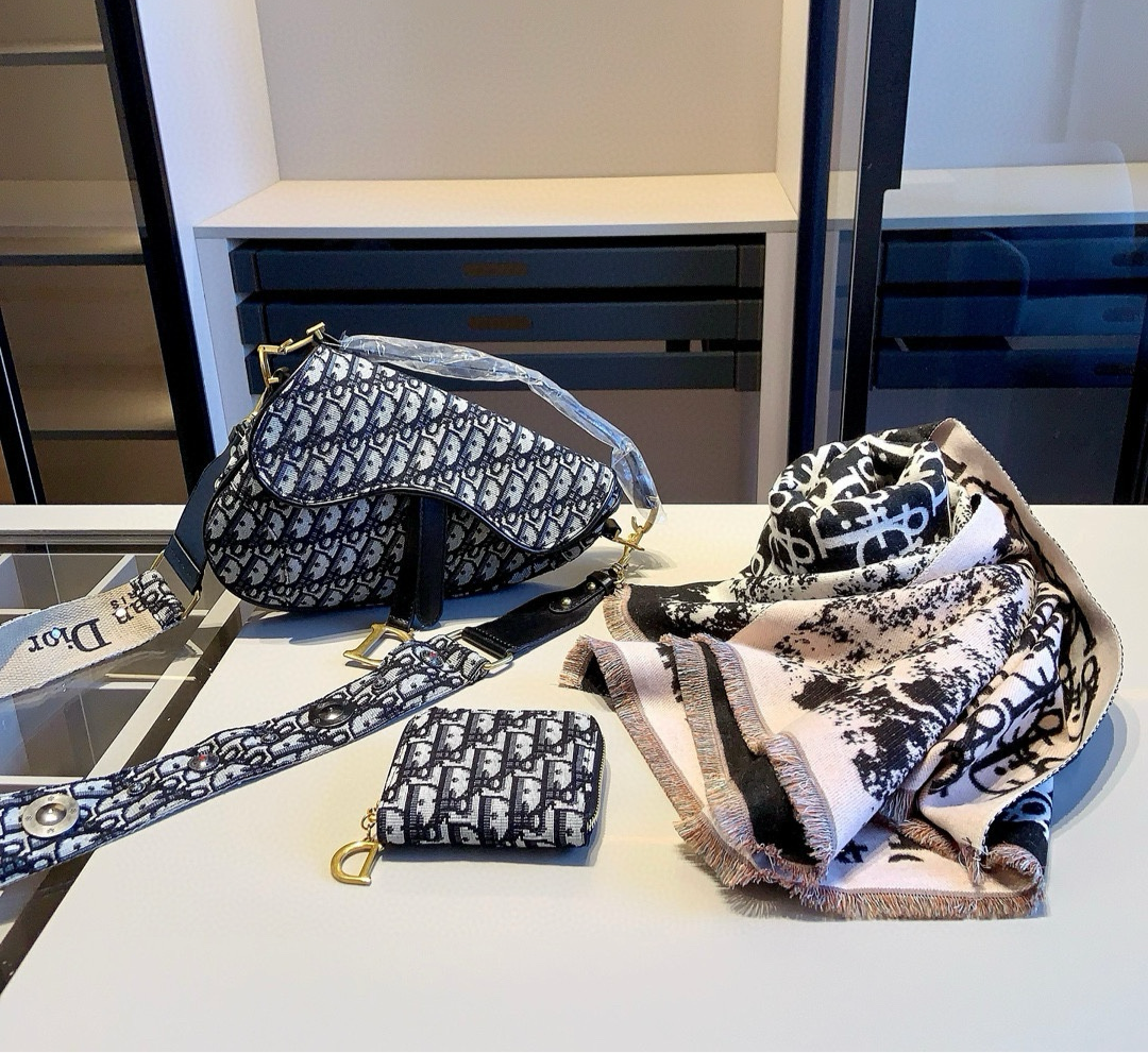 Dior Bag + Scarf and Purse Set