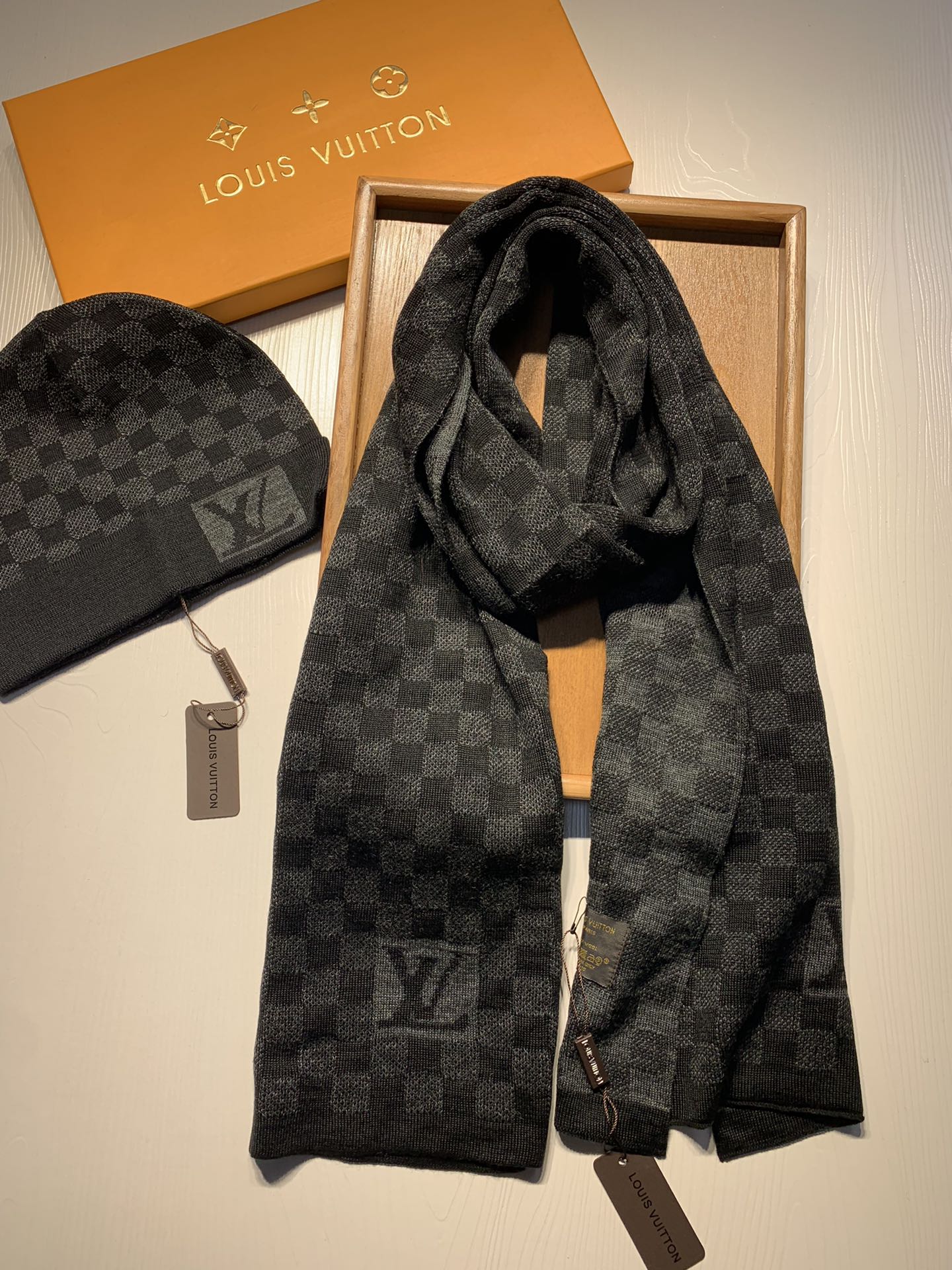 LV Hat and Scarf Set