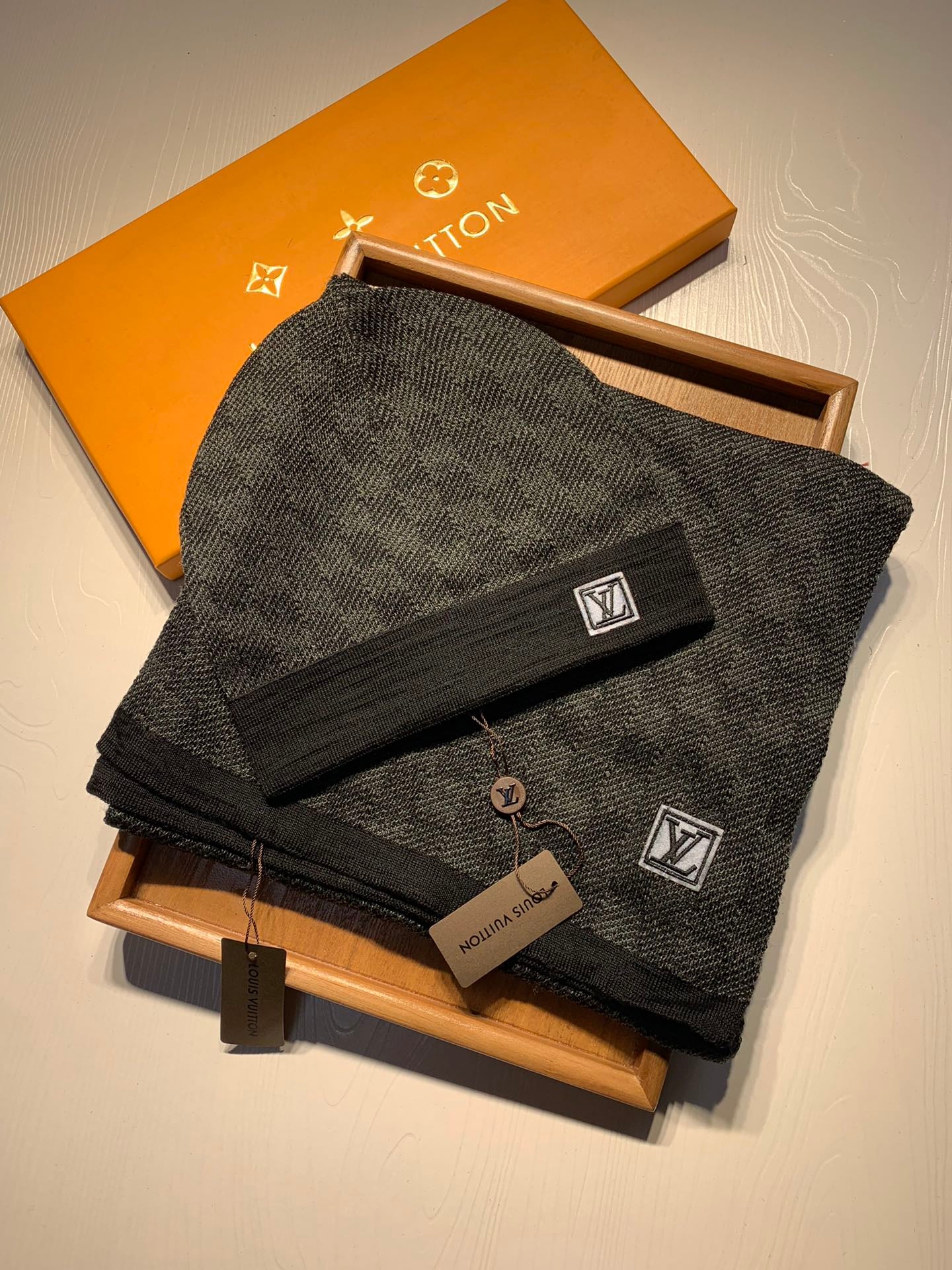 LV Hat and Scarf Set