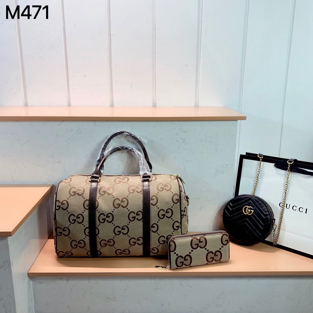 Set Mochila + Bolso Y Monedero Gucci