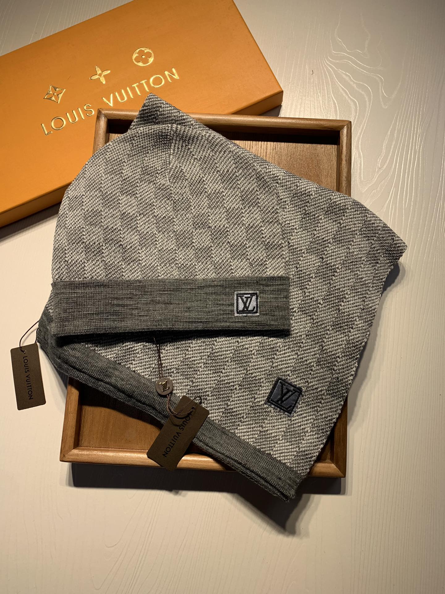 LV Hat and Scarf Set