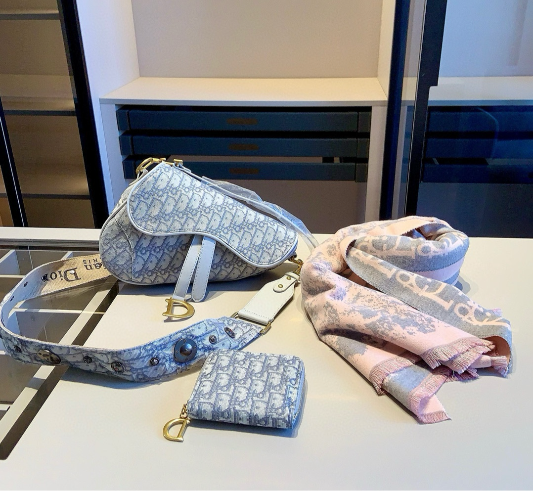 Dior Bag + Scarf and Purse Set