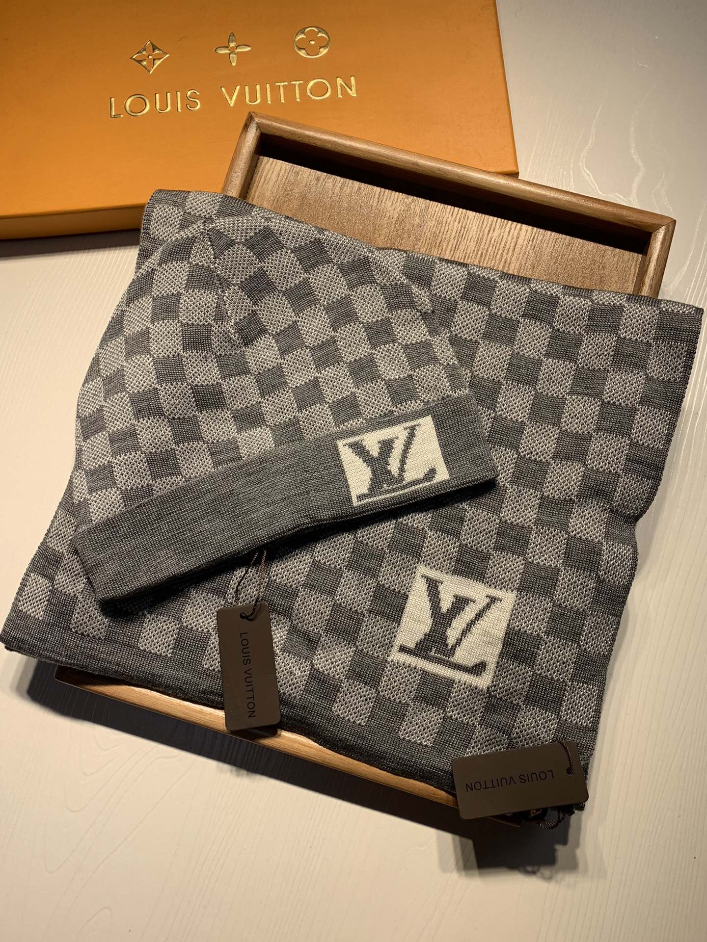 LV Hat and Scarf Set