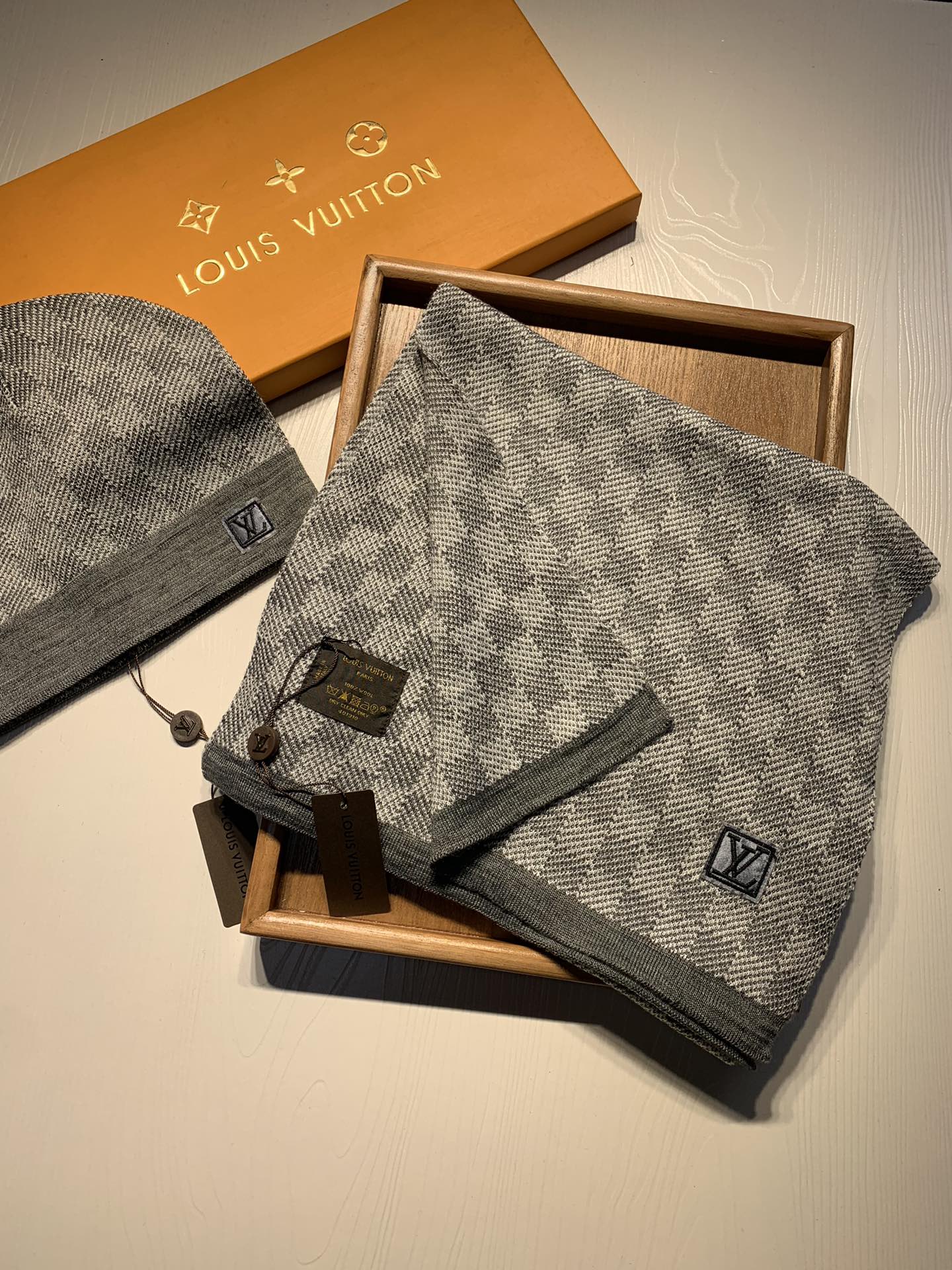 LV Hat and Scarf Set