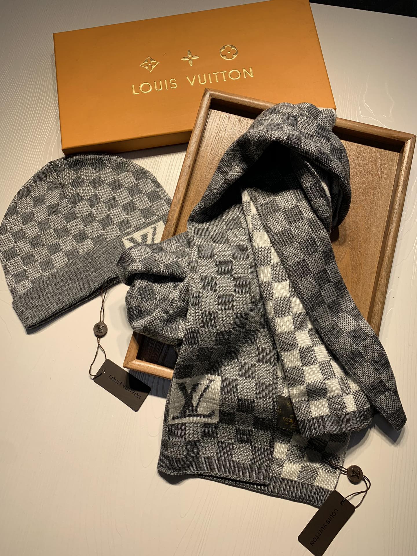 LV Hat and Scarf Set